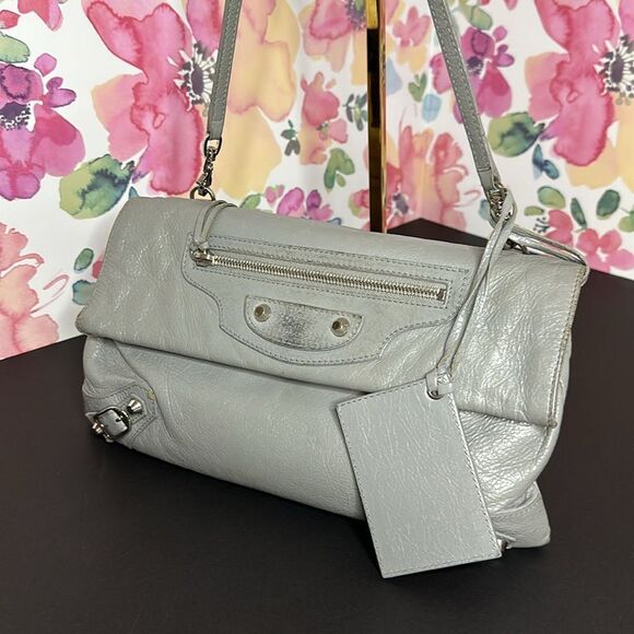 💯Authentic Balenciaga Silver Metalic Crossbody🍀 - Picture 13 of 17